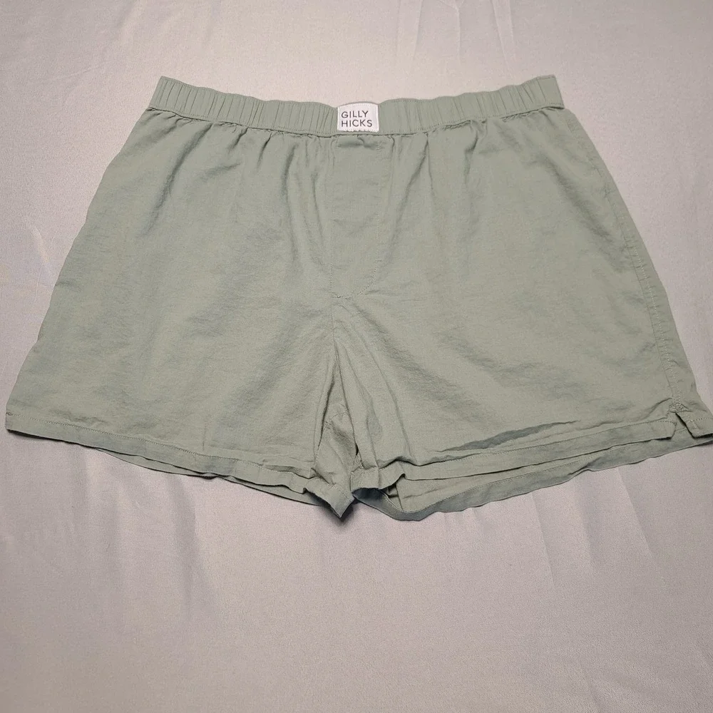 Gilly Hicks Lounge Shorts Mens Medium Sage Green Boxer‎ Style Relaxed Sleepwear